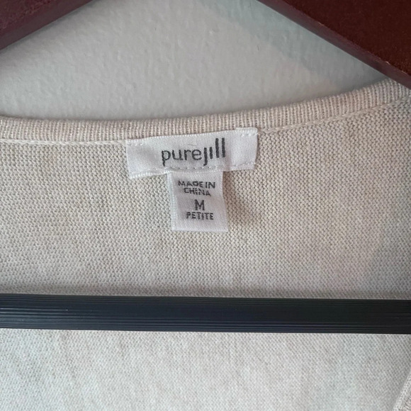 J Jill pure Jill Women cardigan snap closure cashmere cotton blend Petite Medium - Picture 3 of 8